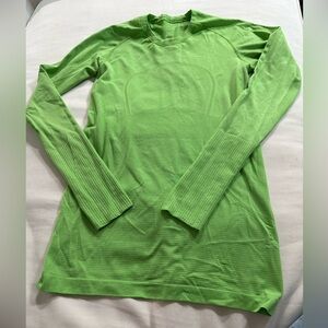 lululemon athletica Vibrant Lime Long Sleeve Top